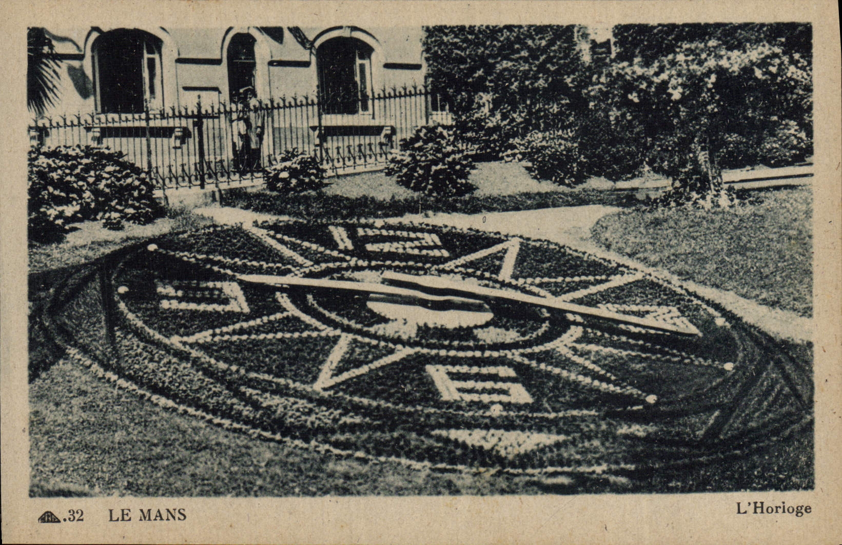 VINTAGE POSTCARD Mans the Clock