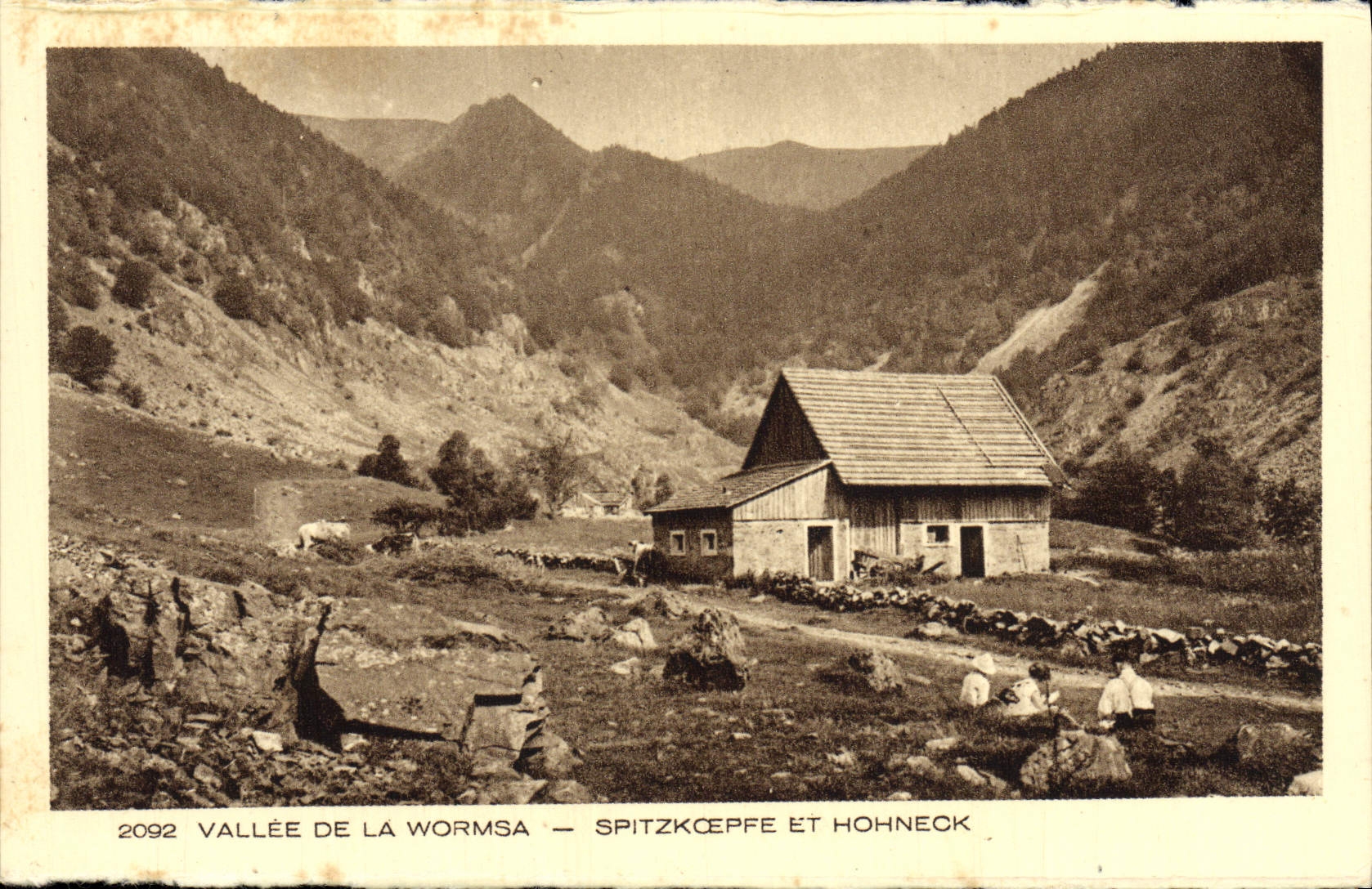 Valle de la POSTAL de la VENDIMIA de Wormsa Spitzkoepfe y de Honeck