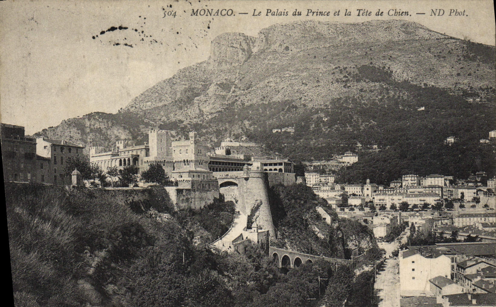 CPA Monaco Le Palais du Prince et la Tete de Chien