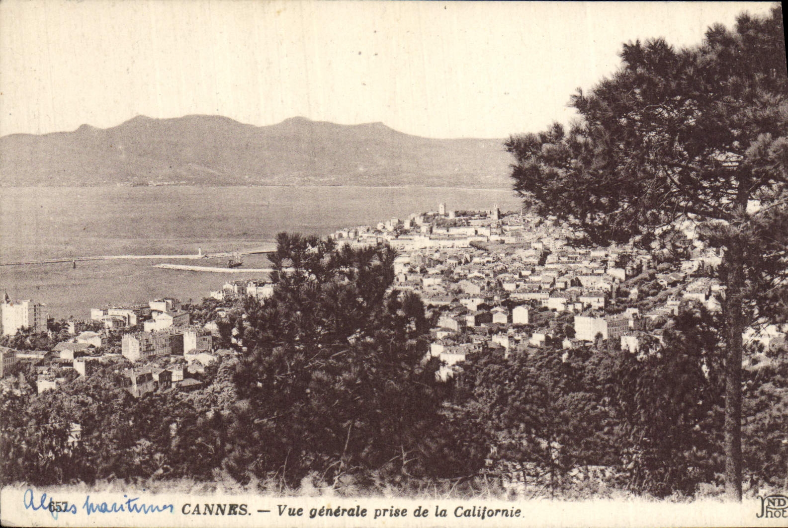 CPA Cannes Vue Generale Prise de la Californie