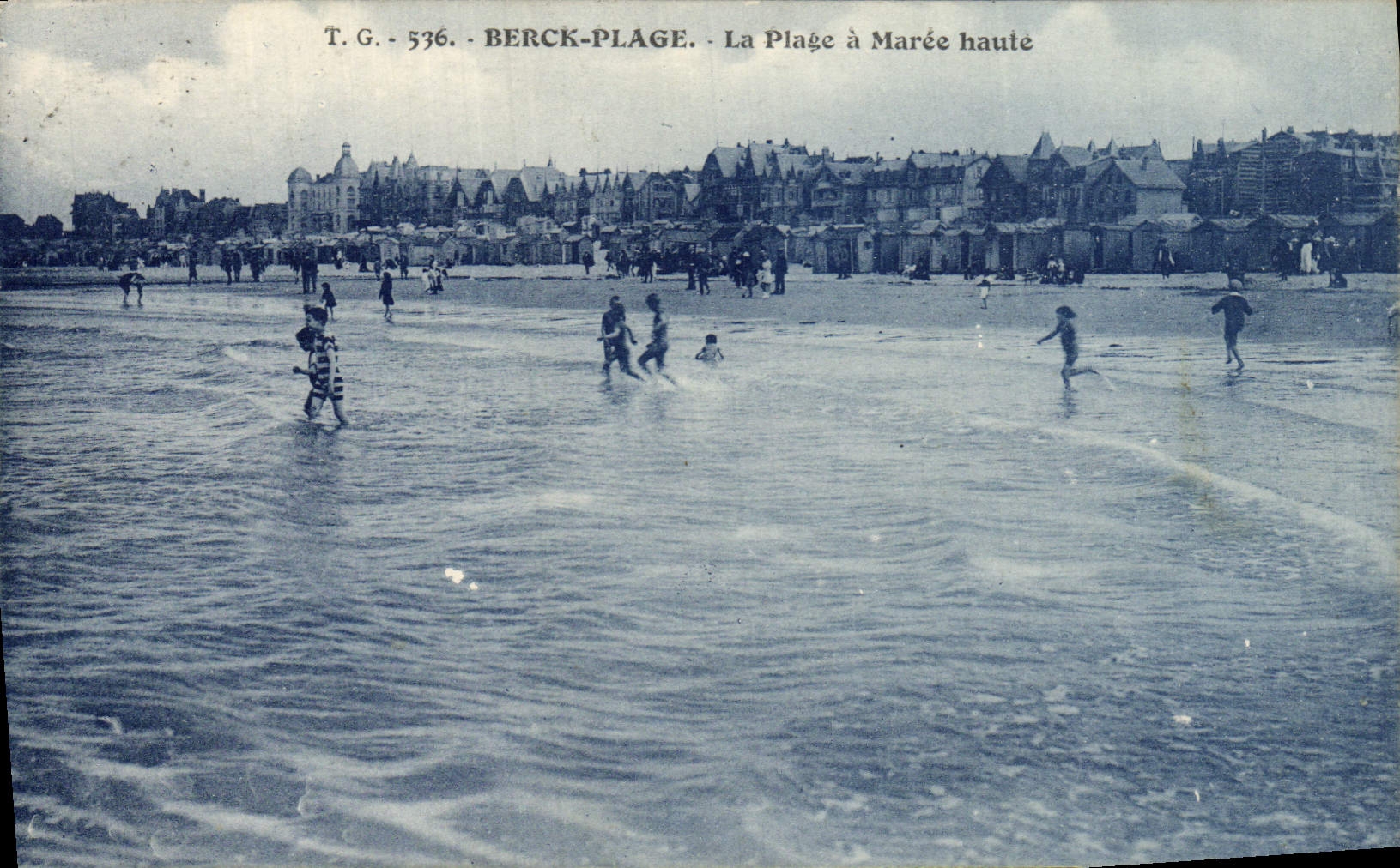 CPA Berck Plage La Plage a maree haute