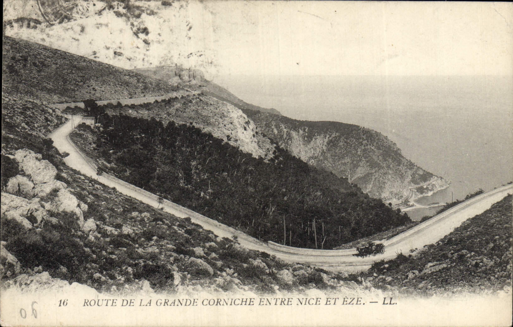 CPA Route De La Grande Corniche Entre Nice Et Eze