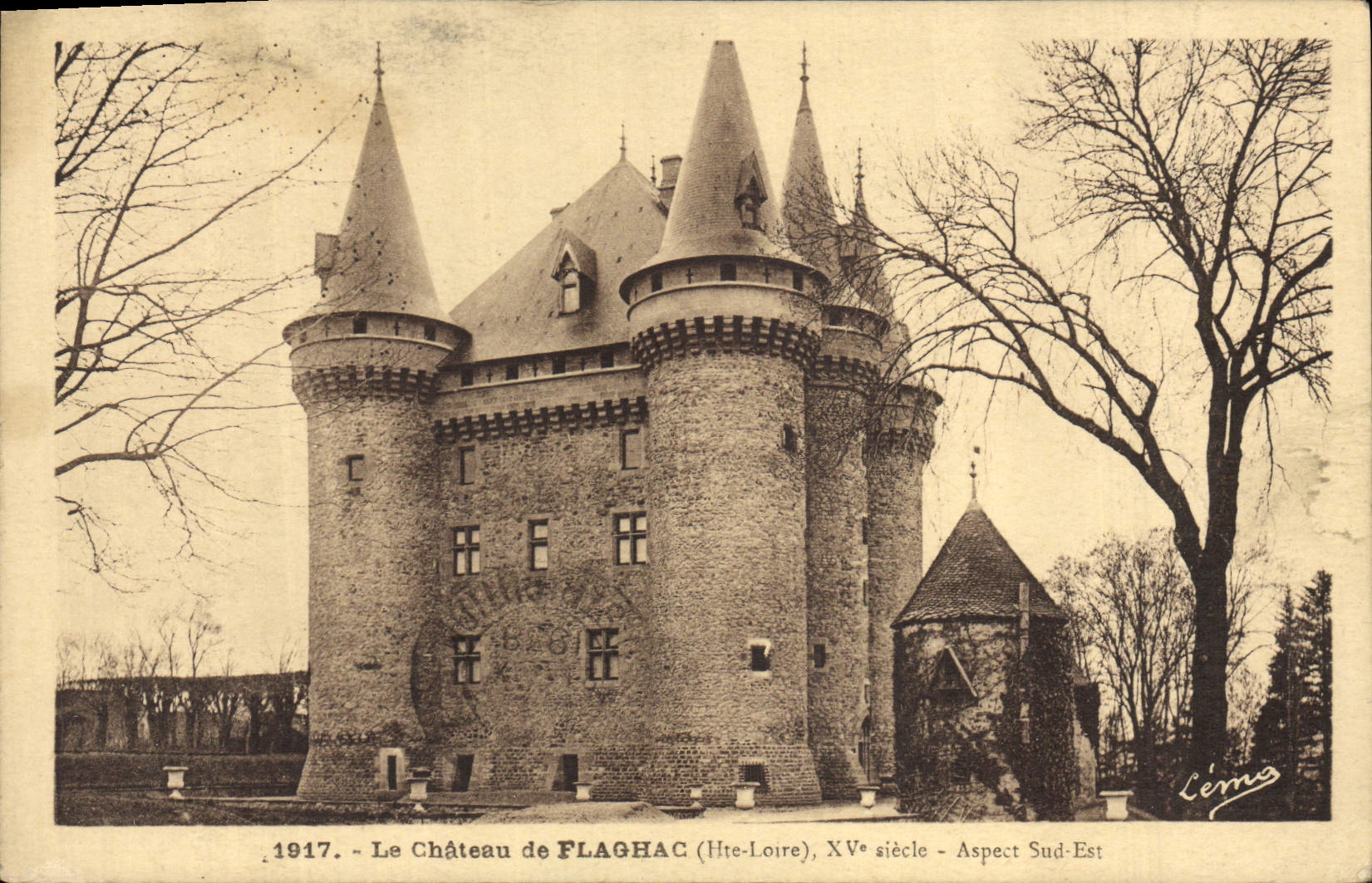 VINTAGE POSTCARD the Castle of Flaghac Southern Aspect East