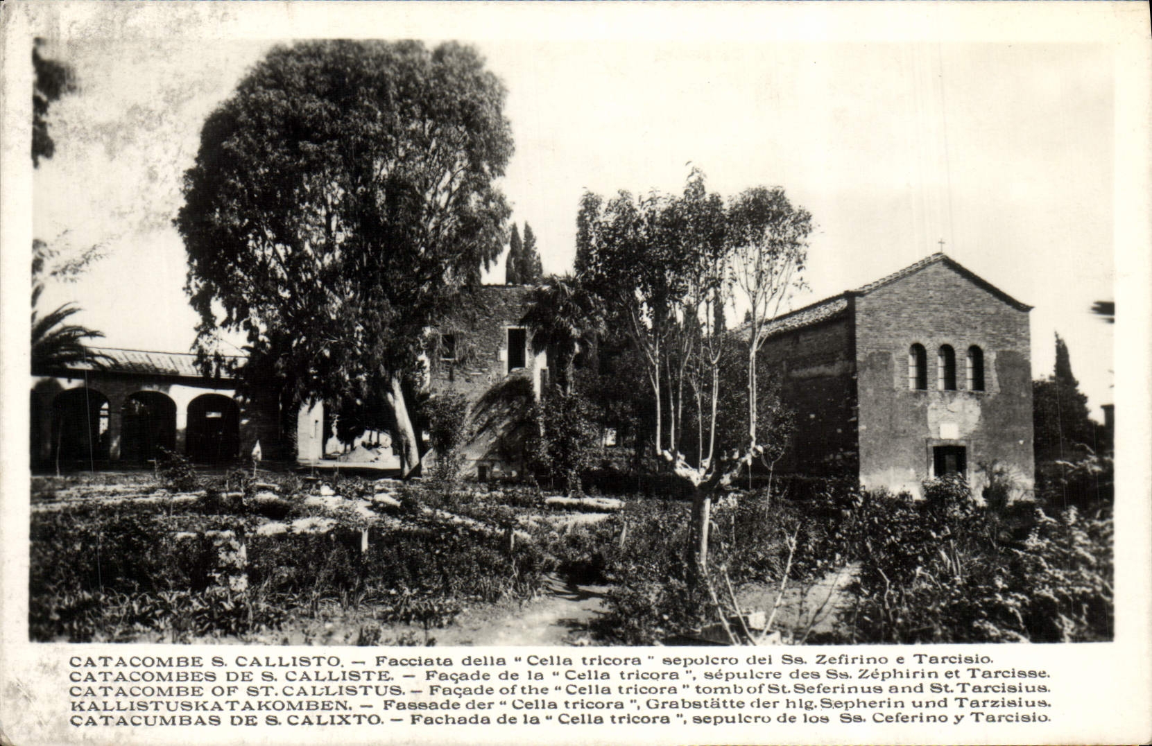 MODERN CARD Catacombe S Callisto Facciata della Cella will tricora