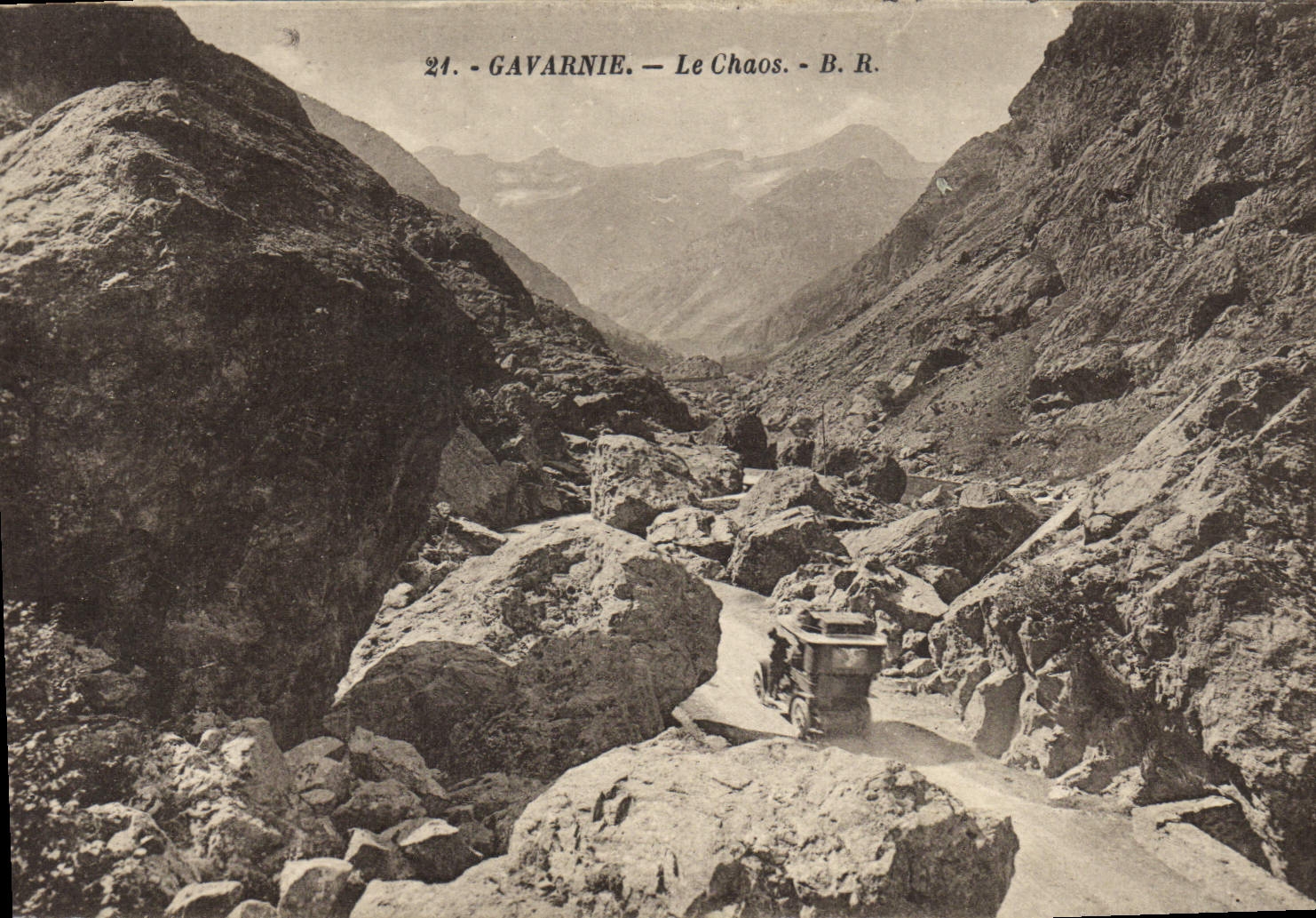 CPA Gavarnie Le Chaos Automobile