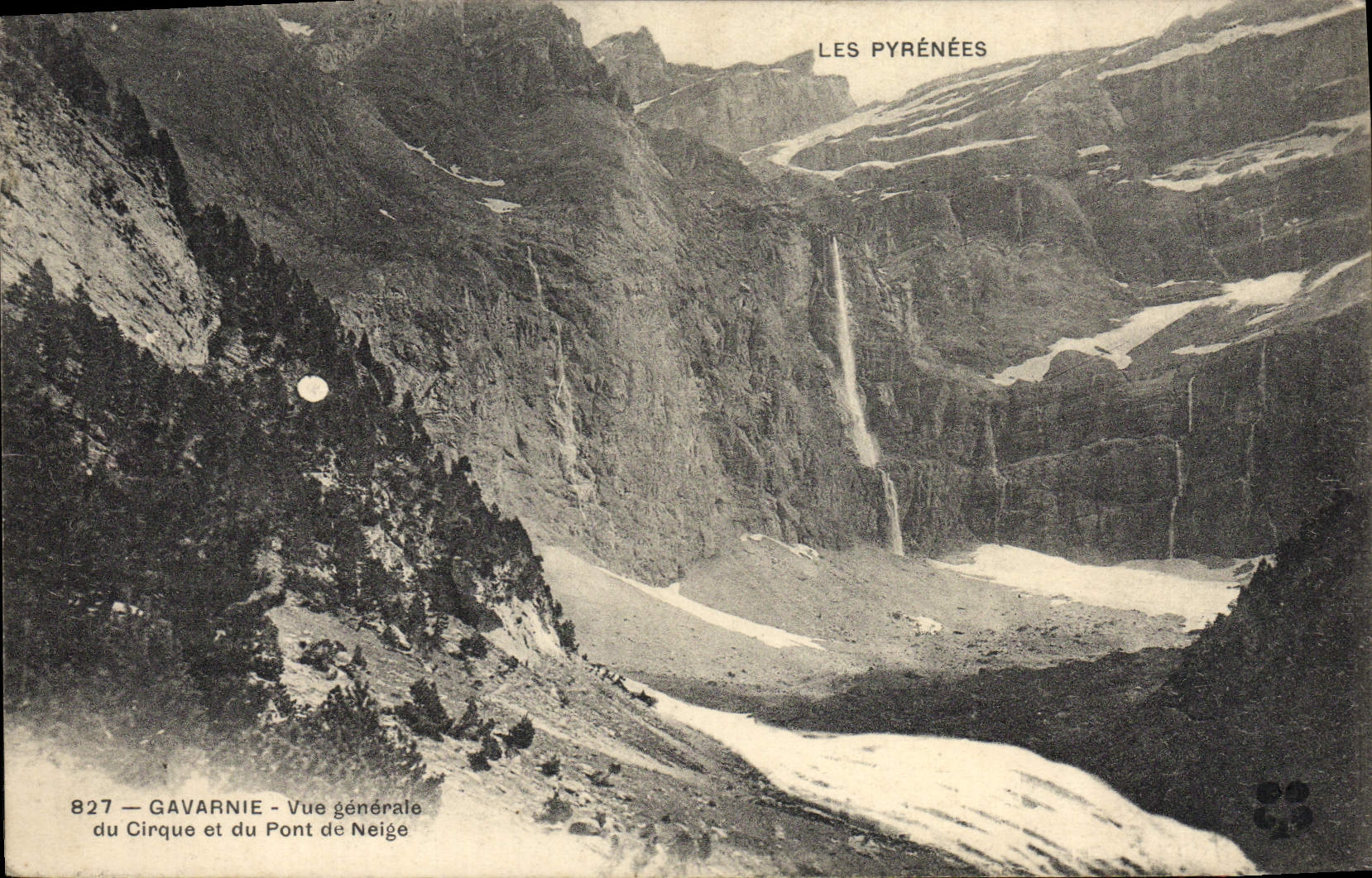 VINTAGE POSTCARD Gavarnie View of the Circus and the Bridge of Snow