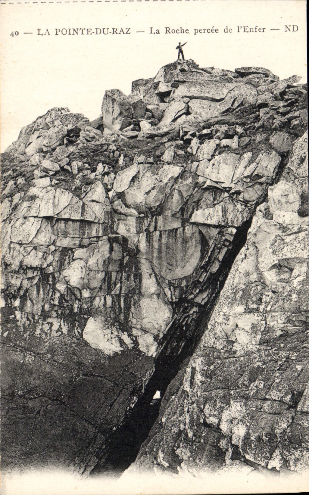 VINTAGE POSTCARD Point Of the Strong current the Bored Rock of the Hell