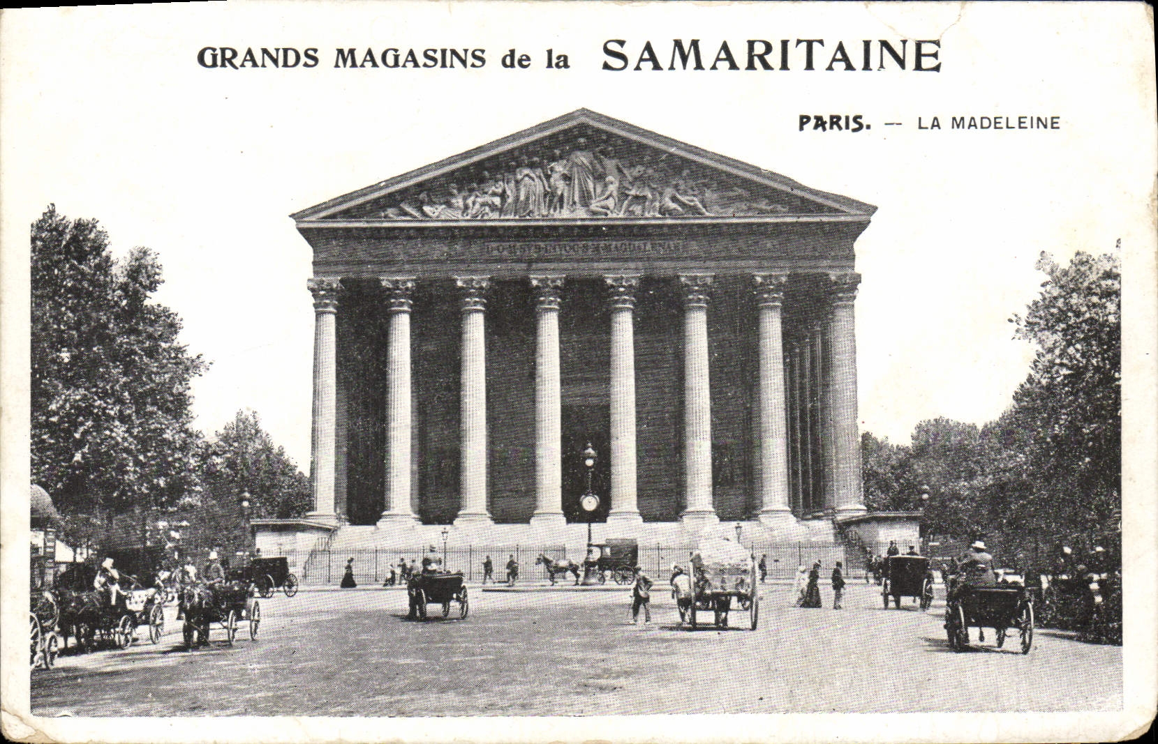 CPA Paris La Madeleine Publicite Grands Magasins de la Samaritaine 