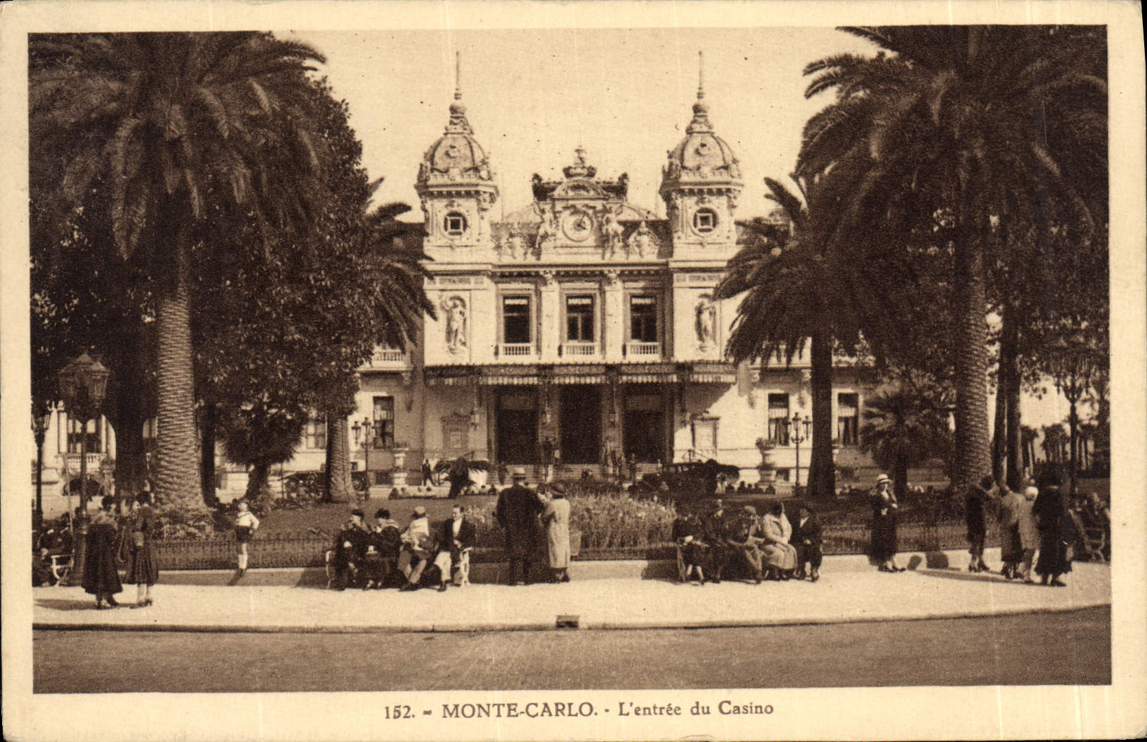 VINTAGE POSTCARD Monte Carlo the Entry of Caino
