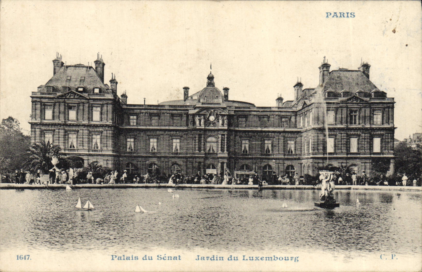 CPA Paris Palais du Senat Jardin Du Luxembourg