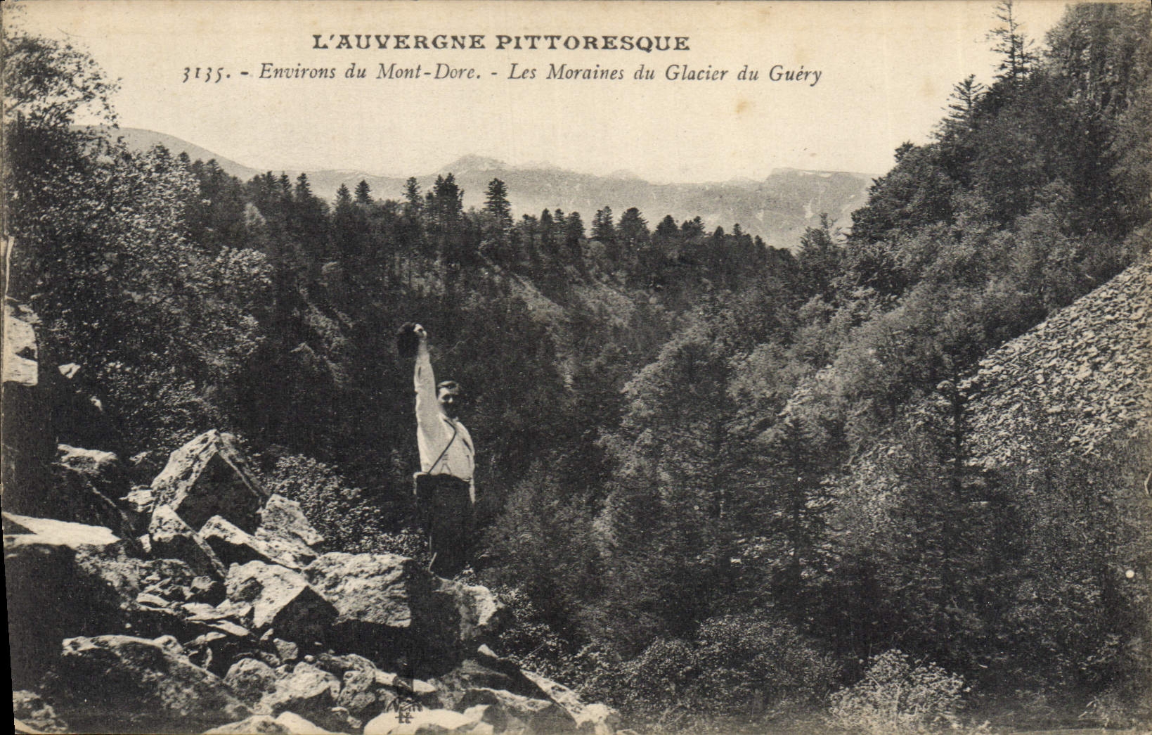 CPA L'Auvergne Pittoresque Environs du Mont Dore Les Moraines du glacier de Guery