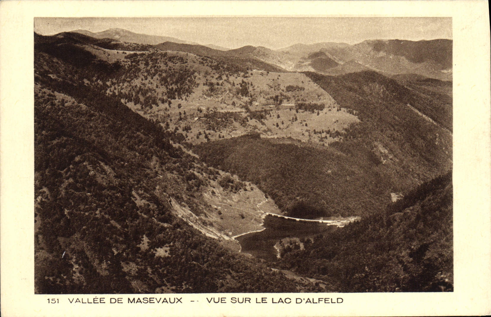 VINTAGE POSTCARD Valley De Masevaux Seen On the Lake D' Alfeld