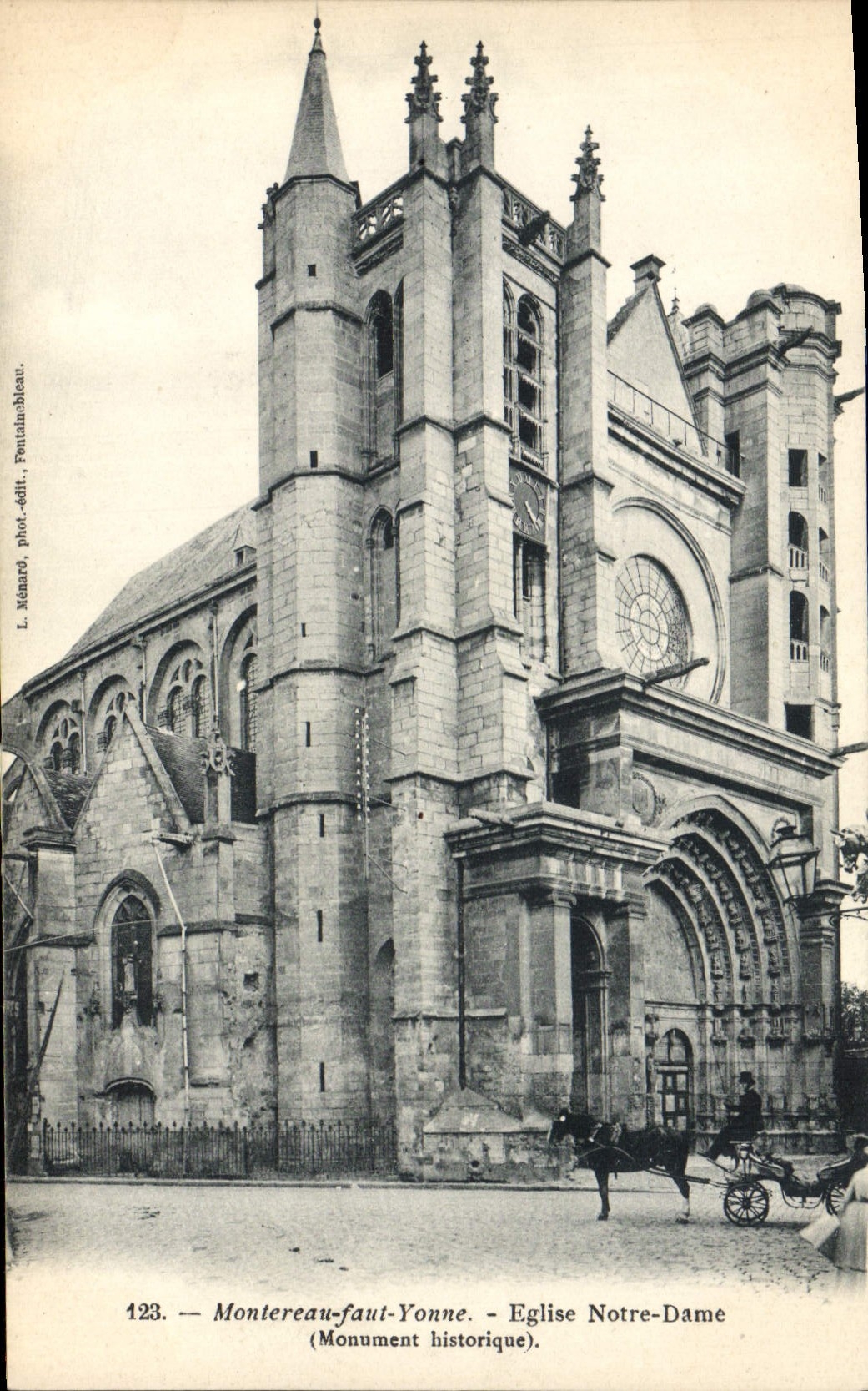 La POSTAL Montereau de la VENDIMIA es Yonne necesario Eglise Notre Dame