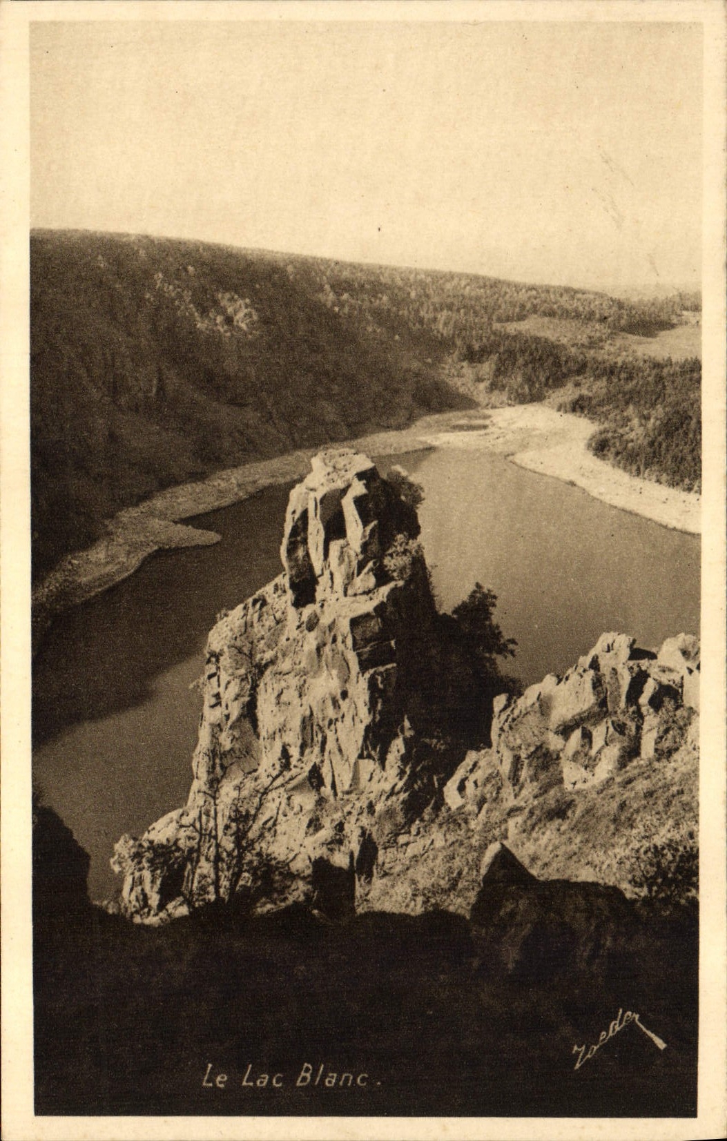VINTAGE POSTCARD the white lake