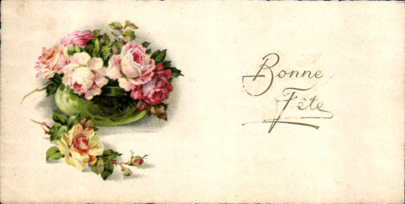CPA Fantaisie Fleurs Bonne Fete