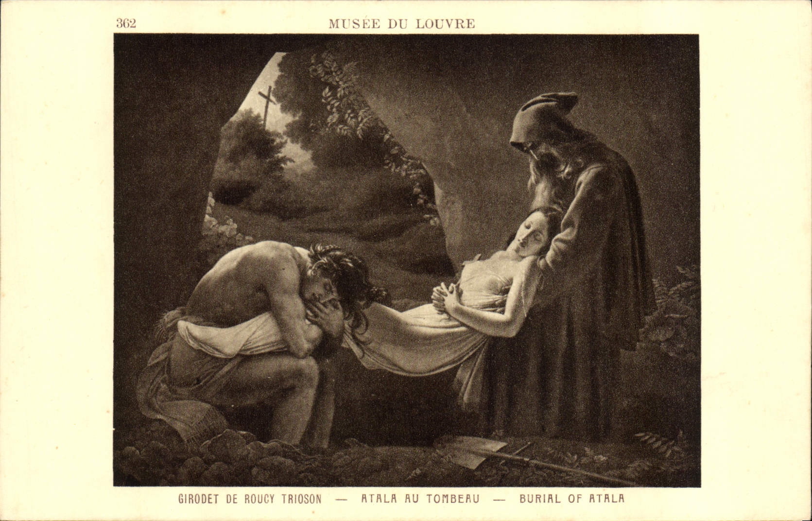 CPA Musee Du Louvre Paris Girodet de Roucy Trioson Atala au tombeau 