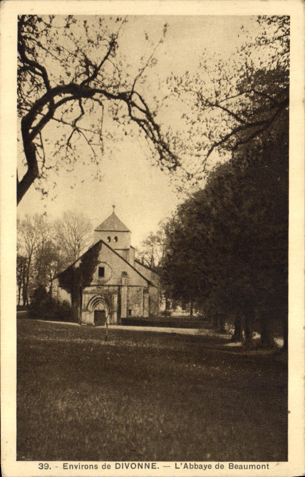 VINTAGE POSTCARD Surroundings of Divonne the Abbey of Beaumont