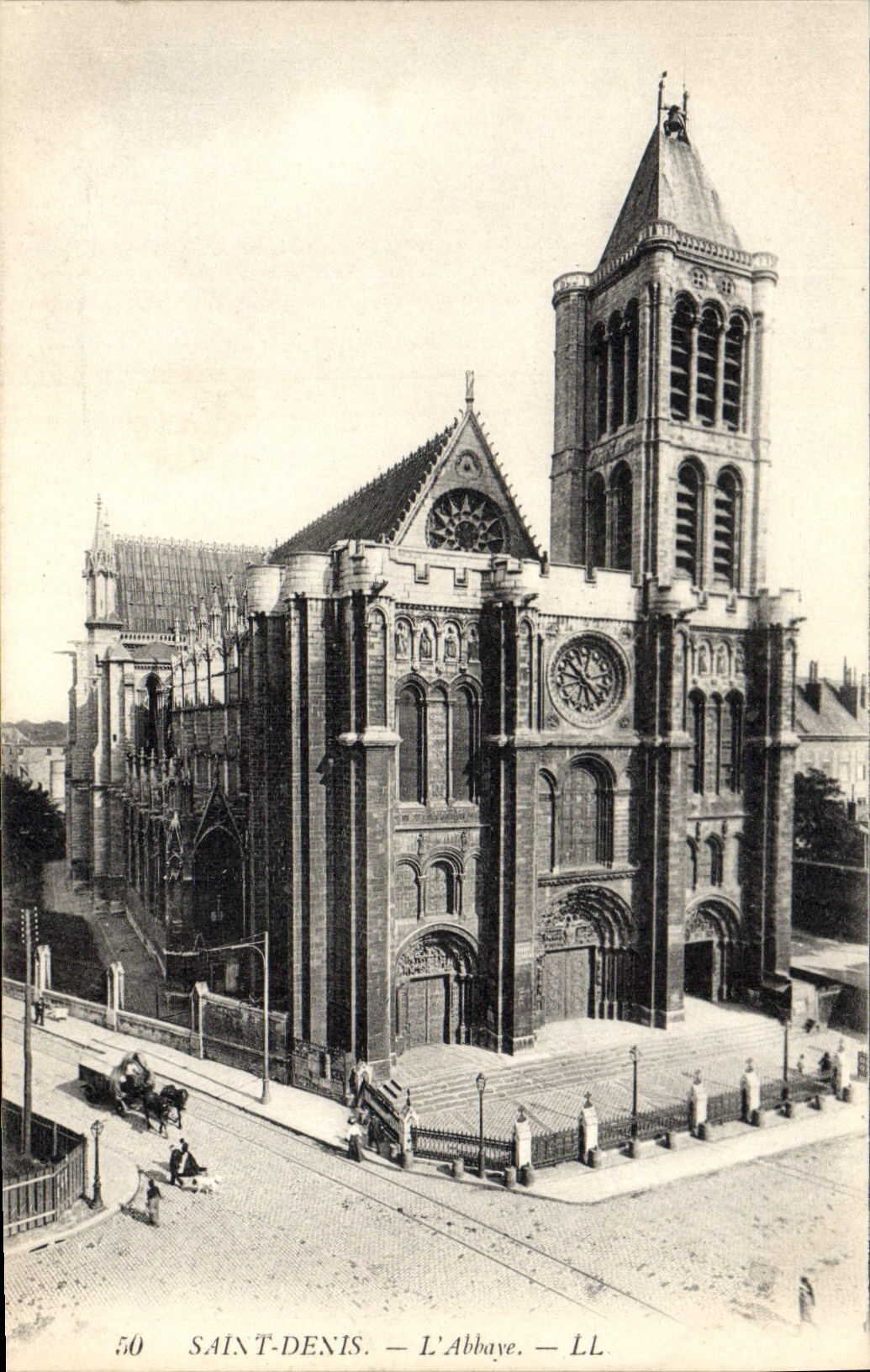 POSTAL Denis santo de la VENDIMIA la abadía