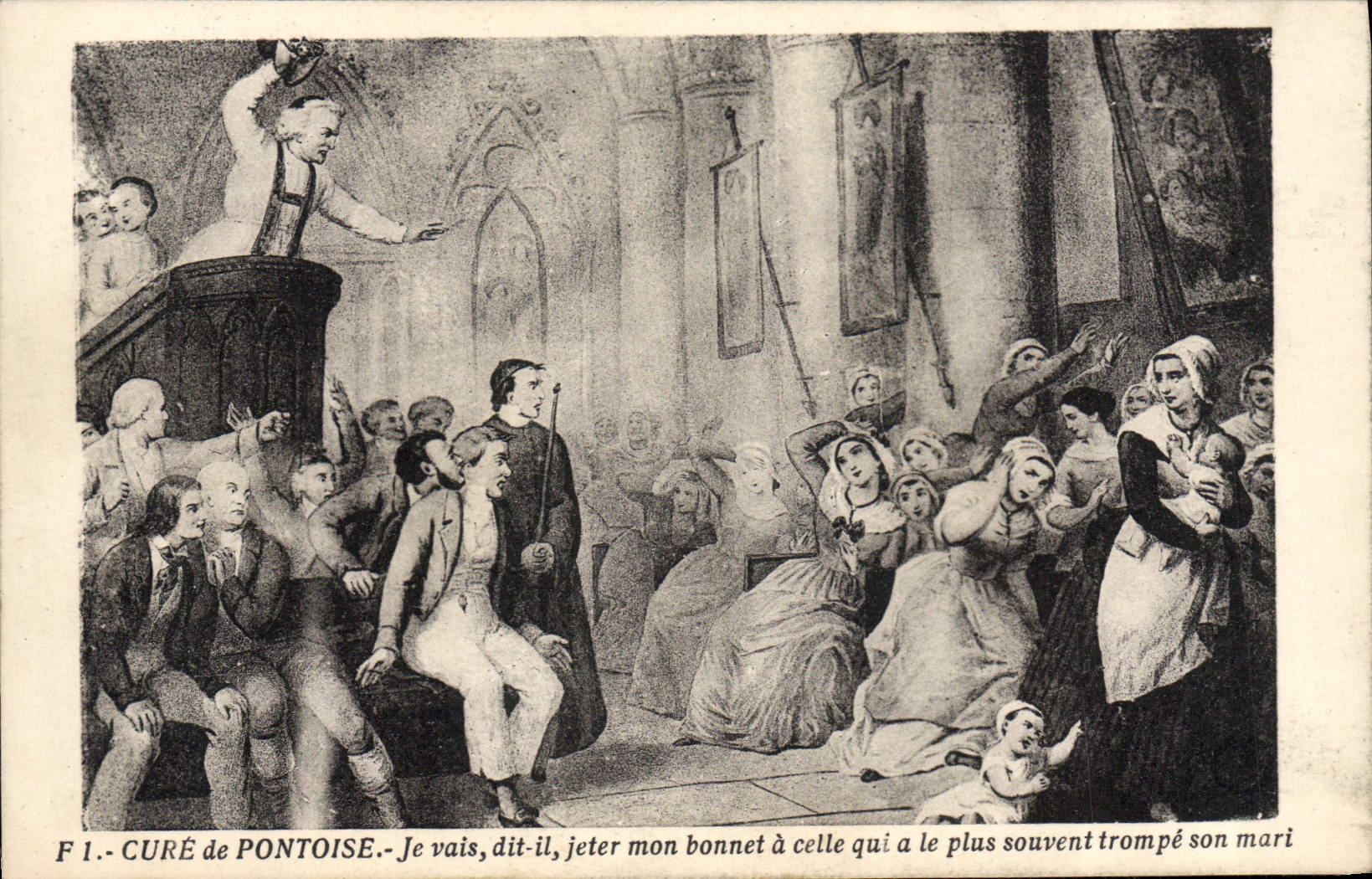 VINTAGE POSTCARD Pontoise Cleans