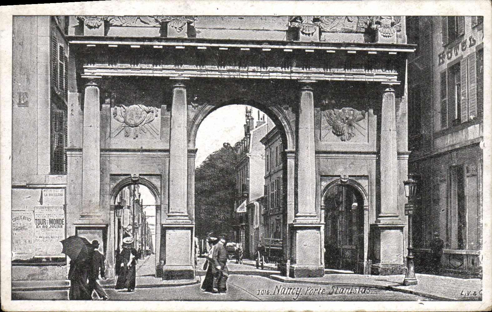 CPA Nancy Porte Stanislas Publicite Lait d'Appenzell