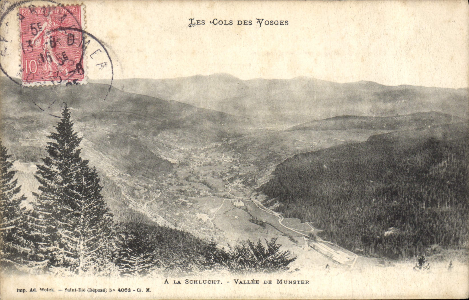 CPA A la Schlucht Vallee de Munster
