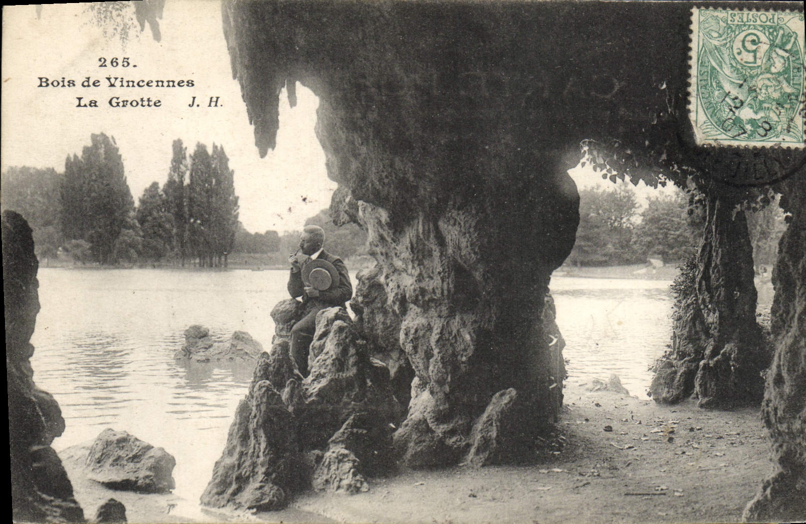 VINTAGE POSTCARD Wood of Vincennes the Cave