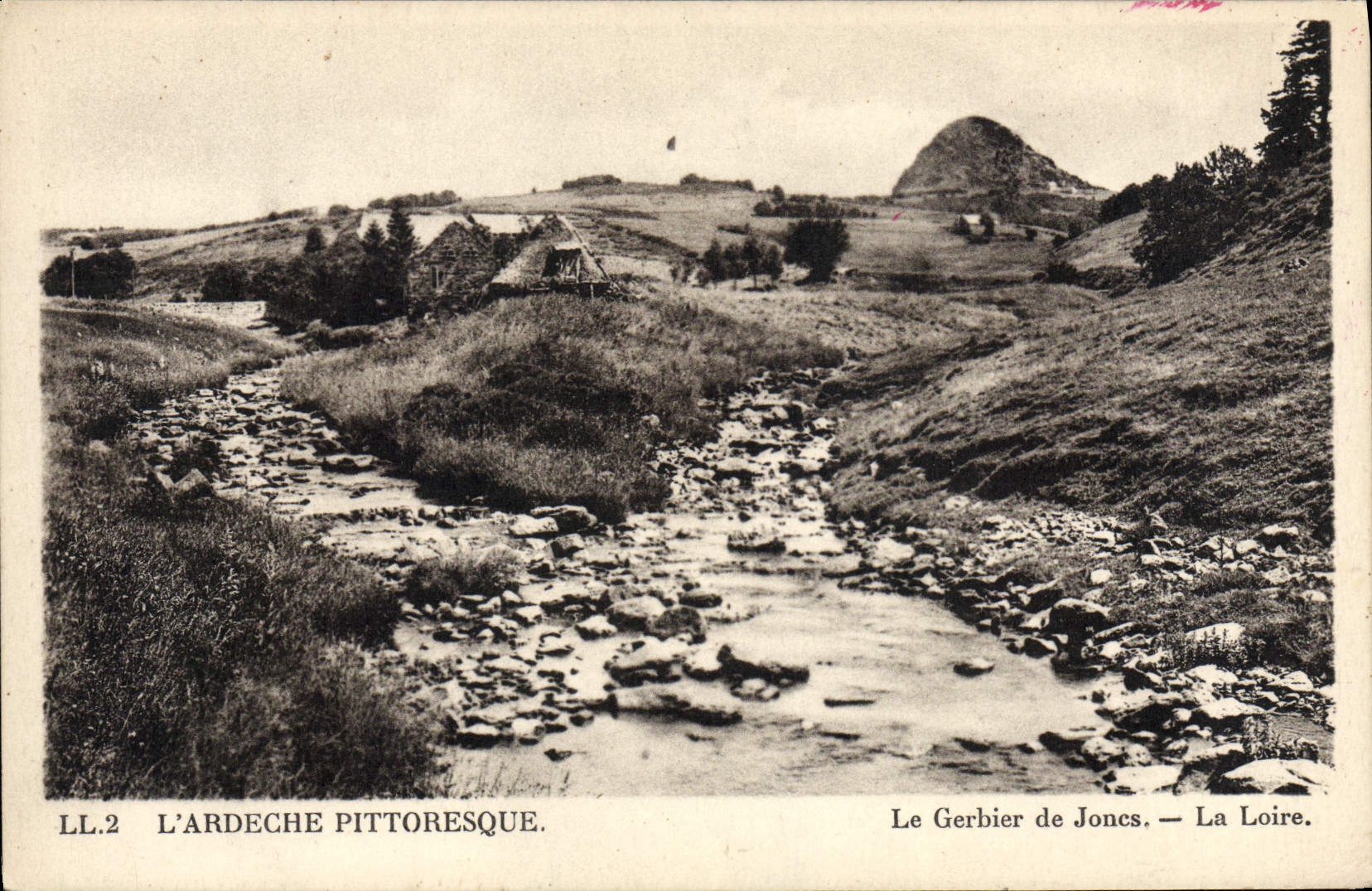 POSTAL Ardeche pintoresco Gerbier de la VENDIMIA de Jones el Loire