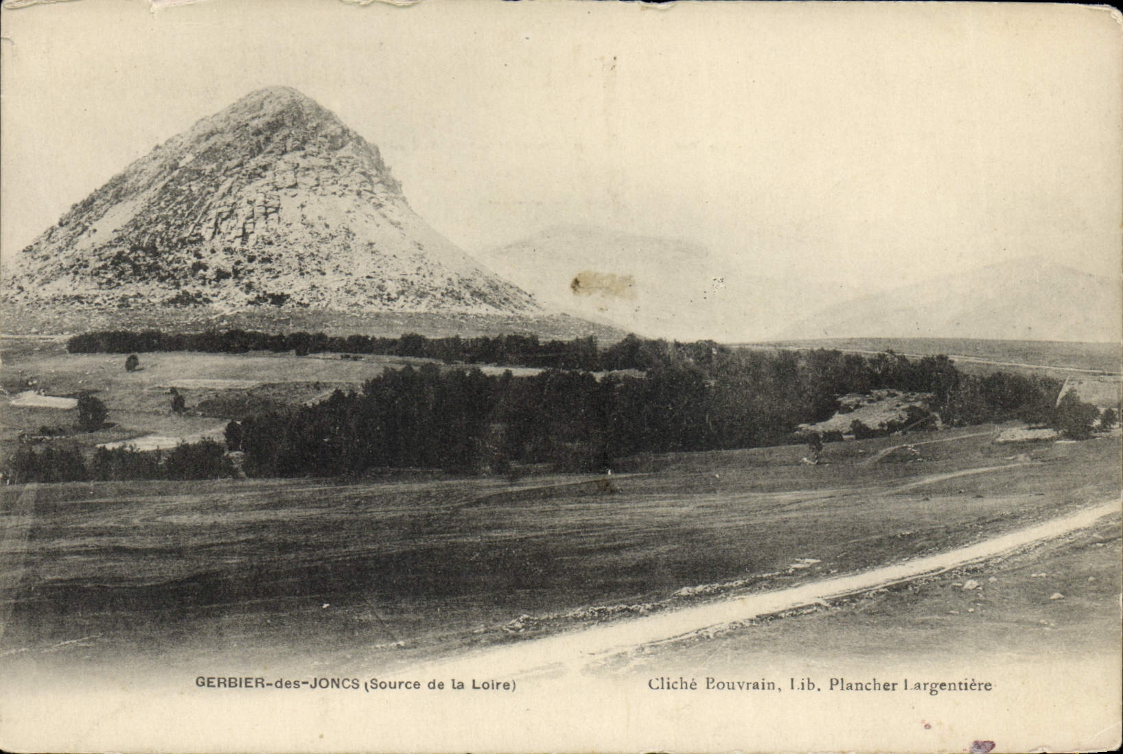POSTAL Gerbier de la VENDIMIA de la fuente de los anillos de retención del Loire