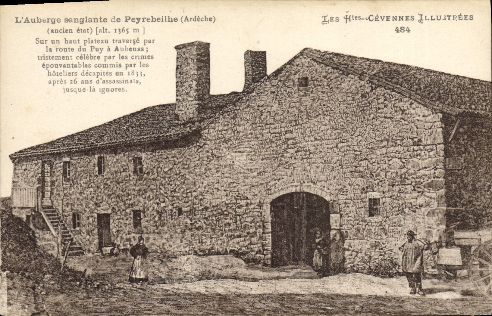 POSTAL de la VENDIMIA el mesón sangriento de Peyrebeilhe