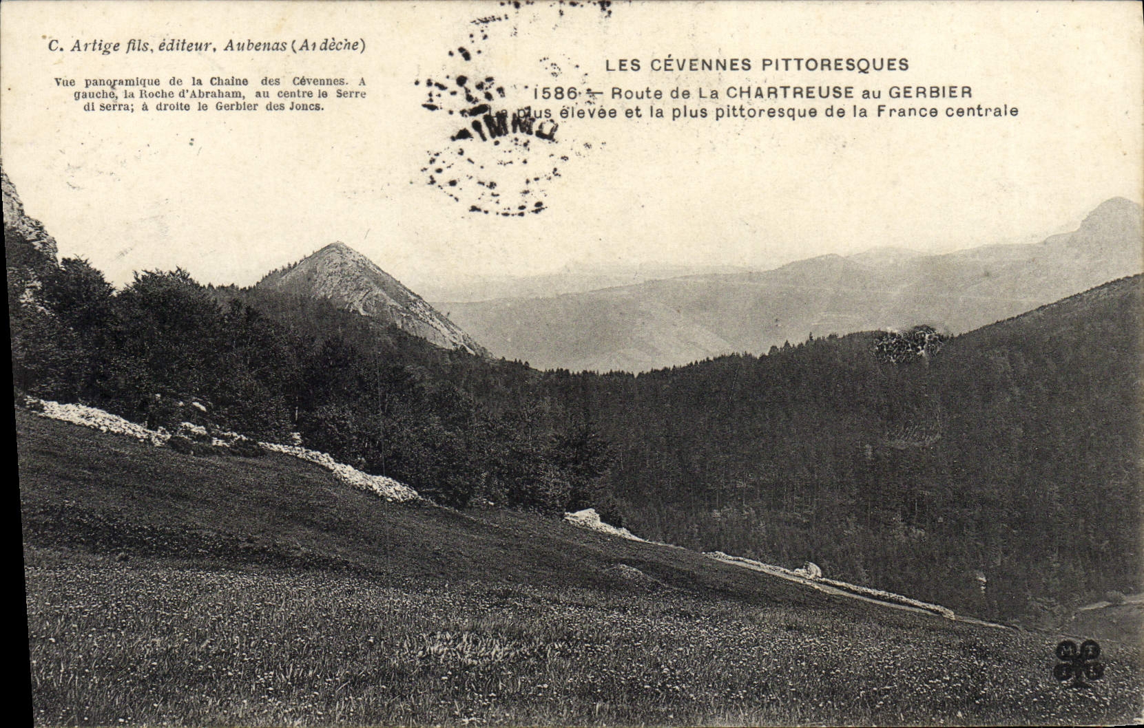 VINTAGE POSTCARD Road of Chartreuse in Gerbier