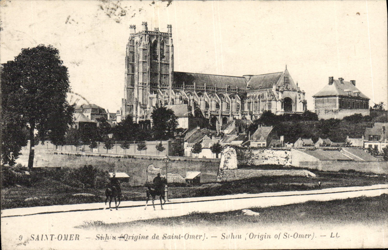 Caballos santos del caballo de Omer Suhu de la POSTAL de la VENDIMIA