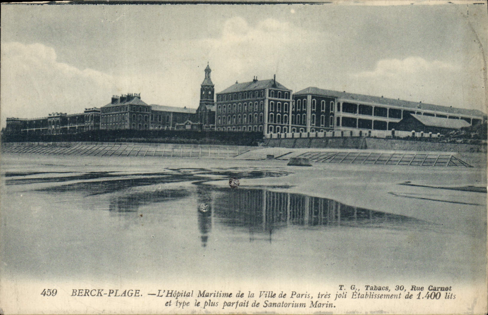 VINTAGE POSTCARD Berck Beach the Maritime Hotel of the Town of Paris
