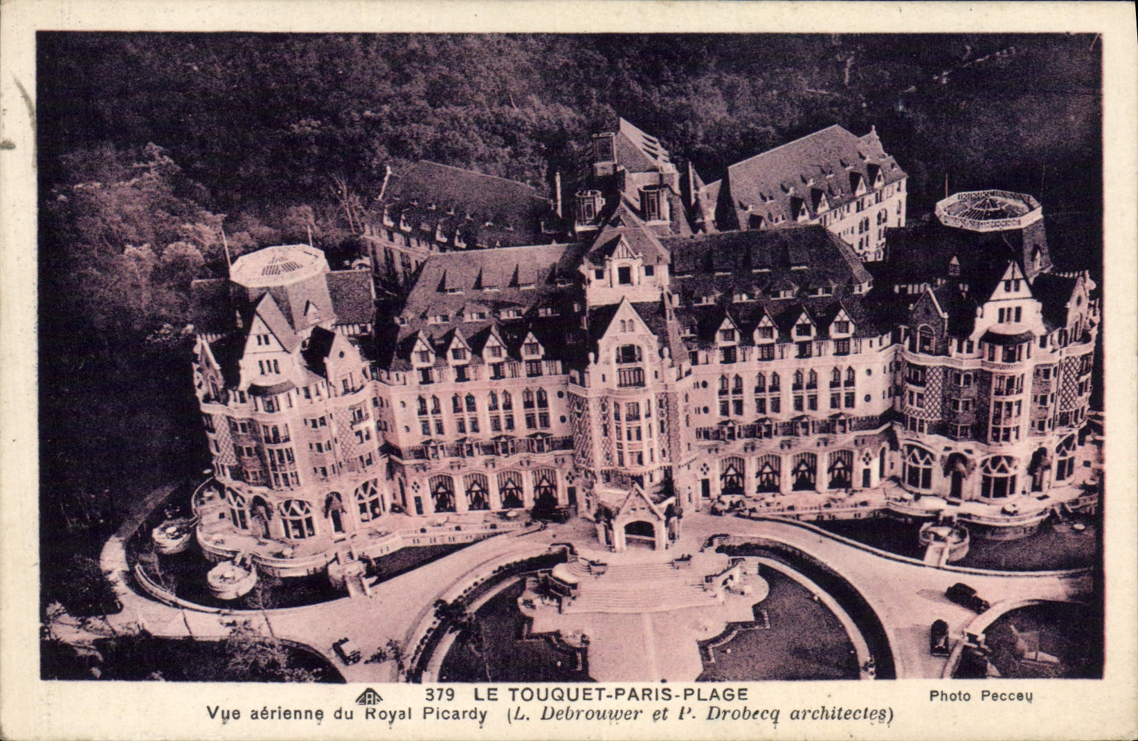 VINTAGE POSTCARD Touquet Paris Beach Seen air of Royal Picardy