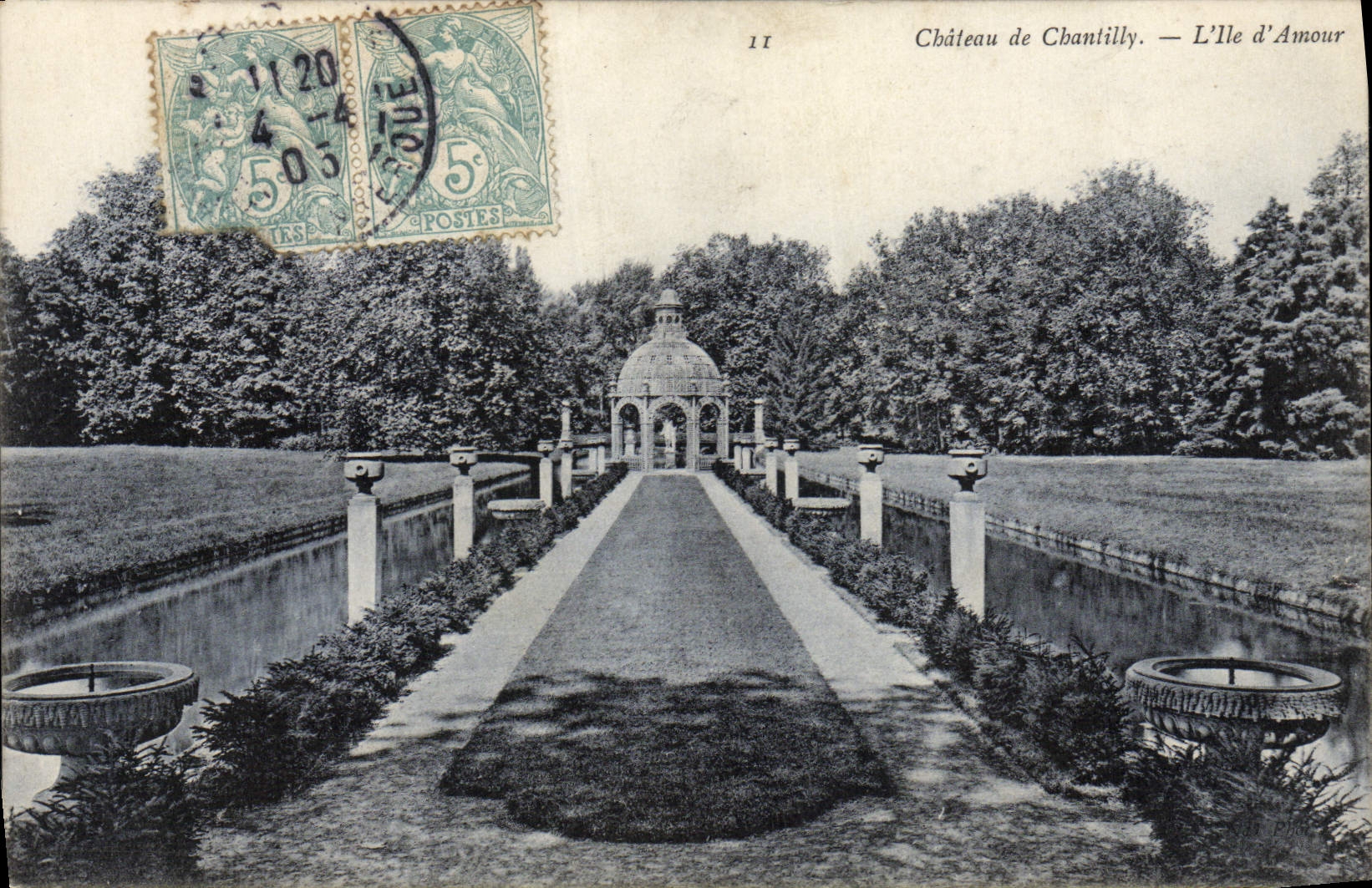 CPA Chateau de Chantilly L'Ile d'Amour