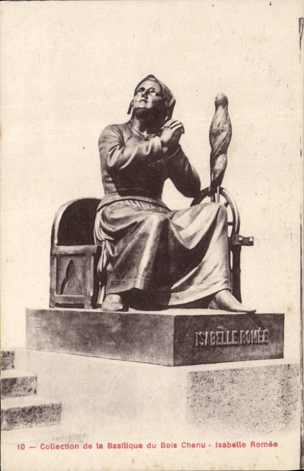 La colección de la POSTAL de la VENDIMIA de la basílica tiene arco de madera del d de Chenu Isabel Romes Jeanne