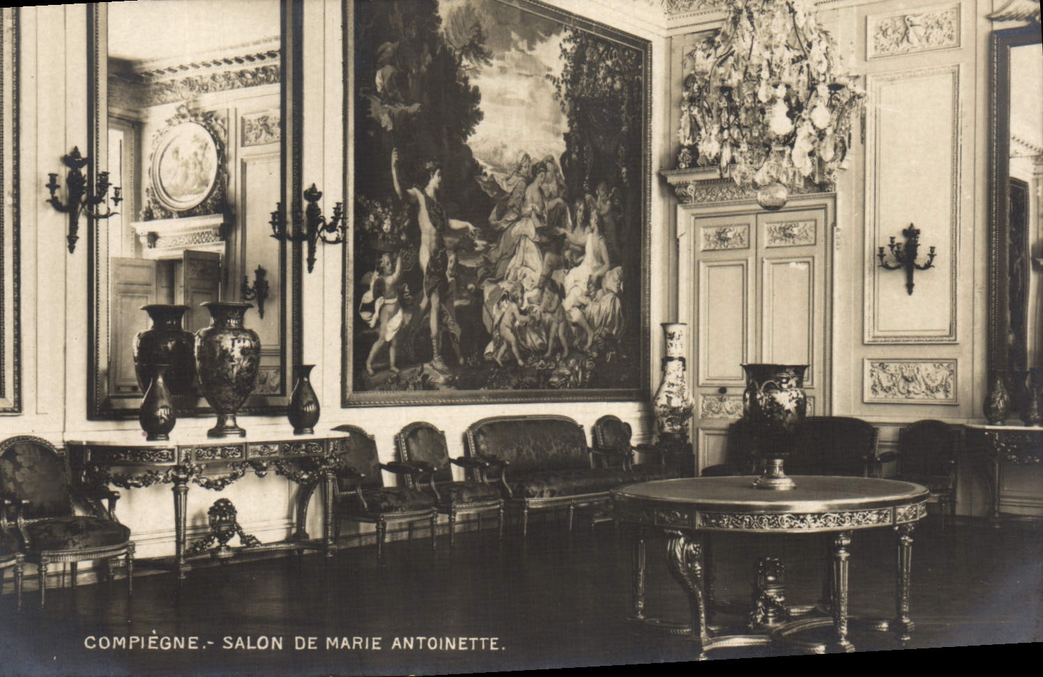CPA Compiegne Salon de Marie Antoinette