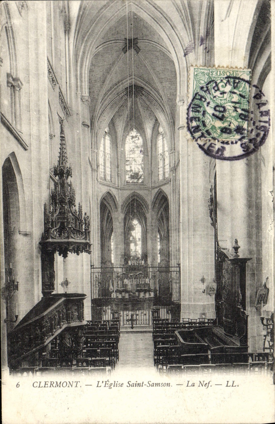 CPA Clermont L'Eglise Saint Samson La nef