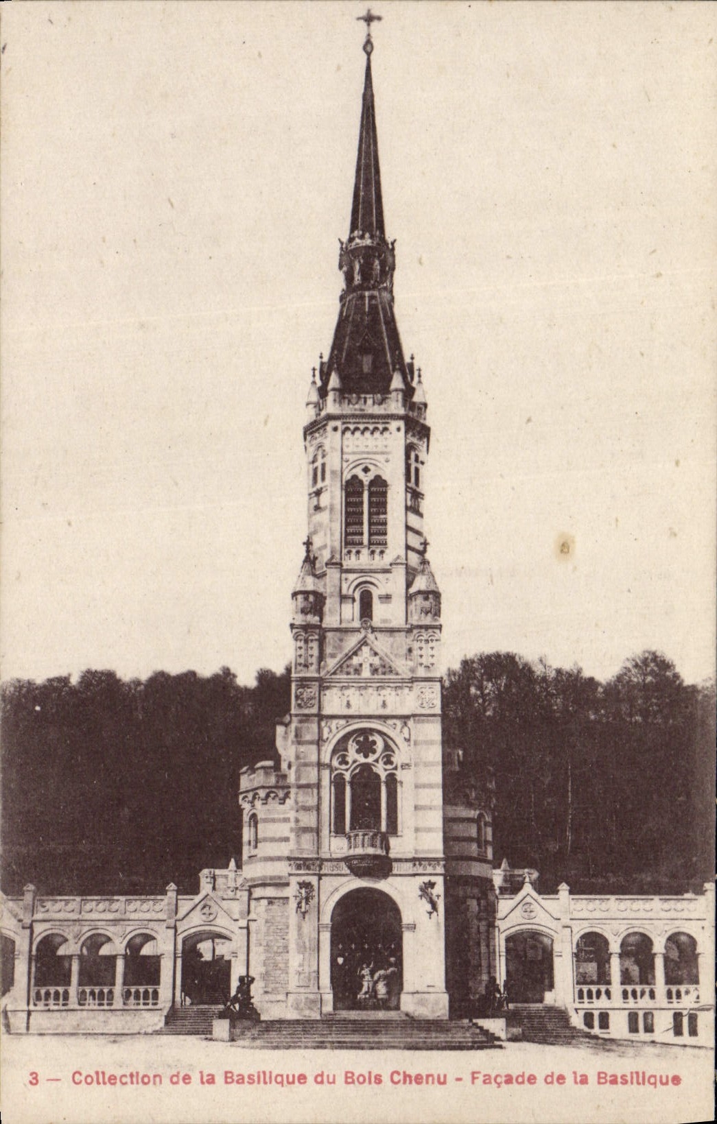 CPA Collection de la Basilique du Bois Chenu Facade de la Basilique