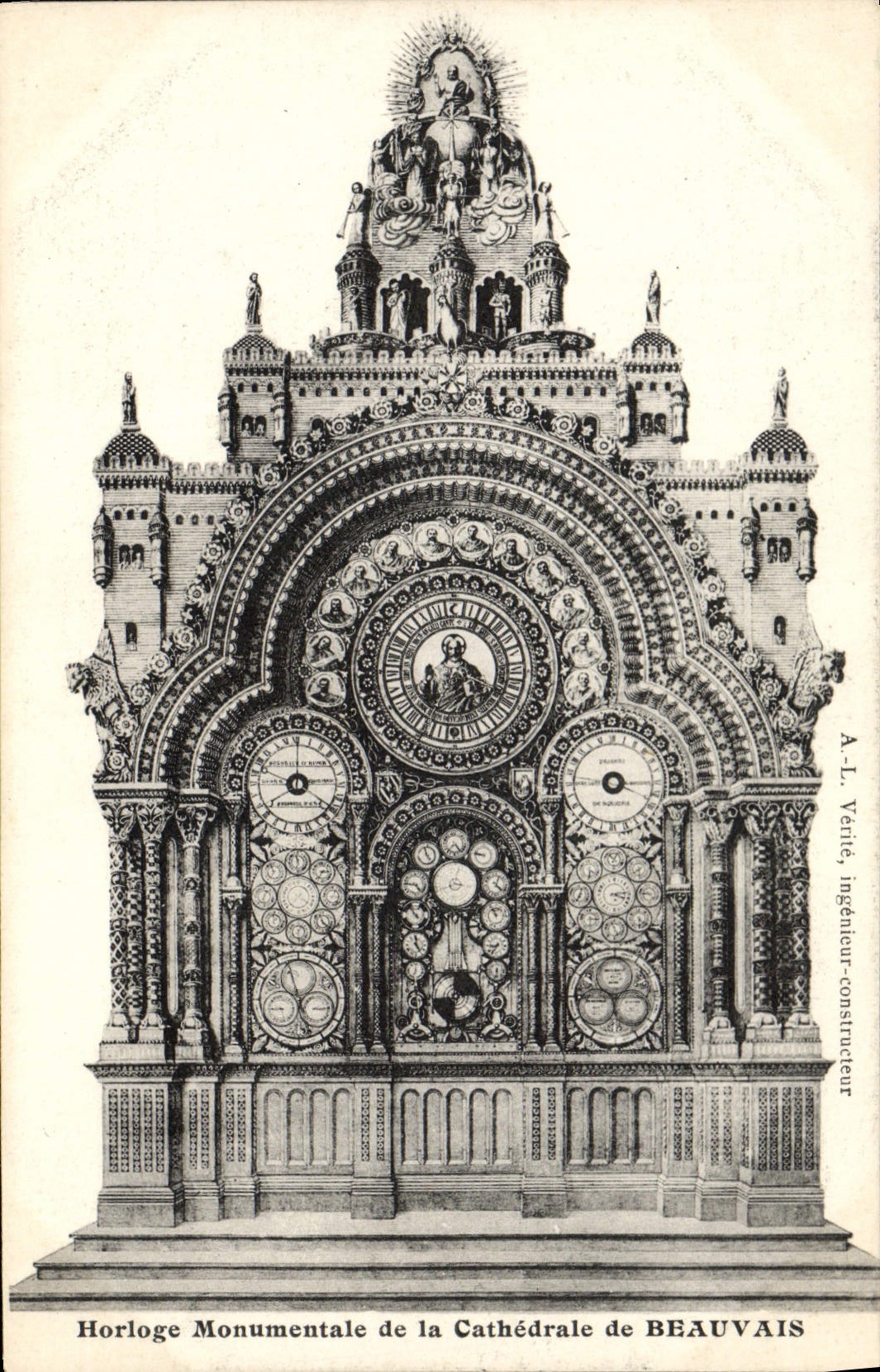 CPA Horloge Monumentale de la Cathedrale de Beauvais
