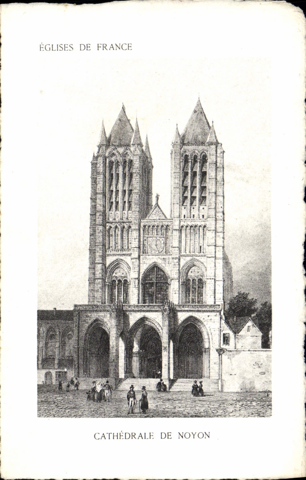 VINTAGE POSTCARD Churches Of France Cathedral Of Boundary-line