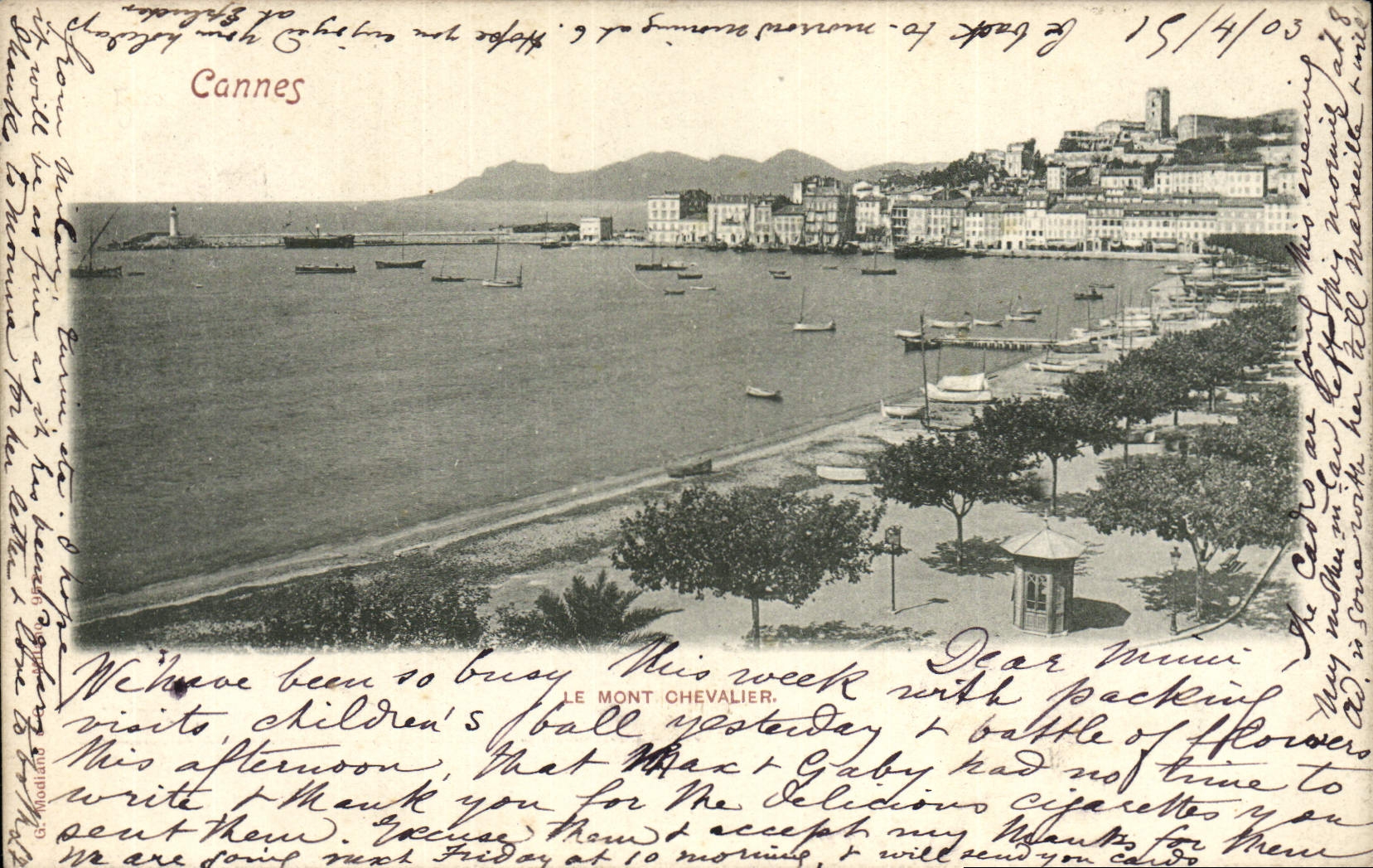 CPA Cannes Le Mont Chevalier