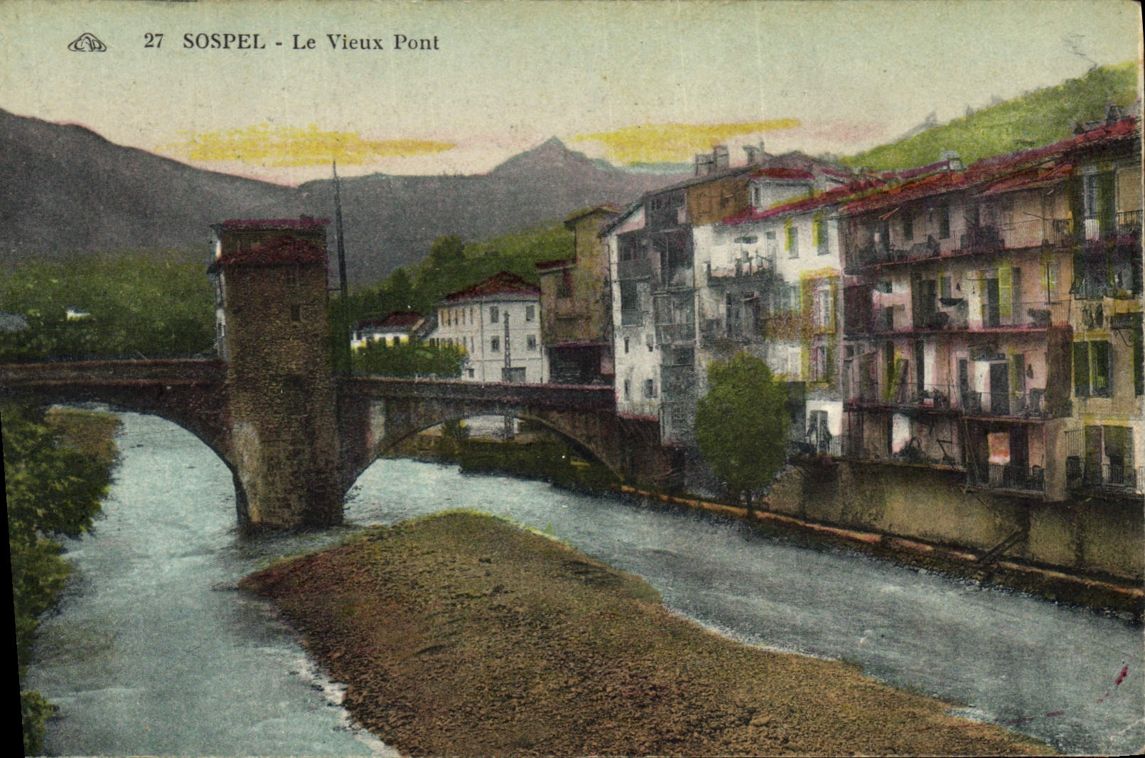 CPA Sospel Le Vieux Pont