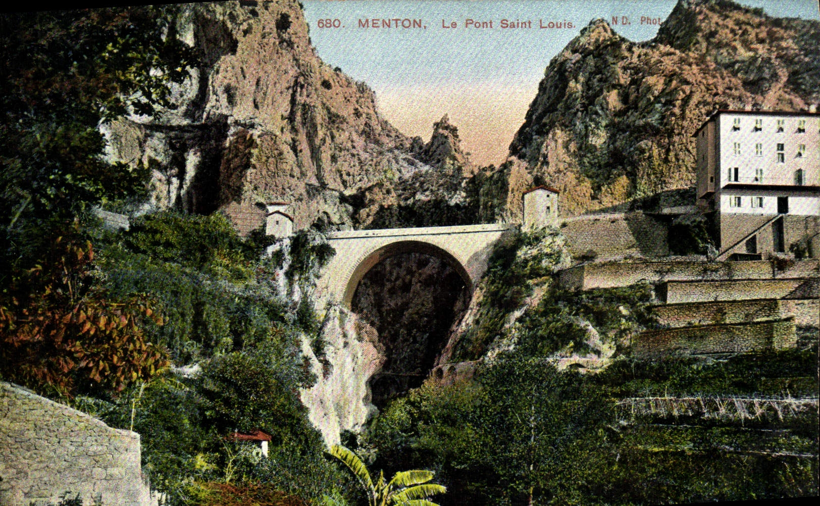 CPA Menton Le Pont Saint Louis