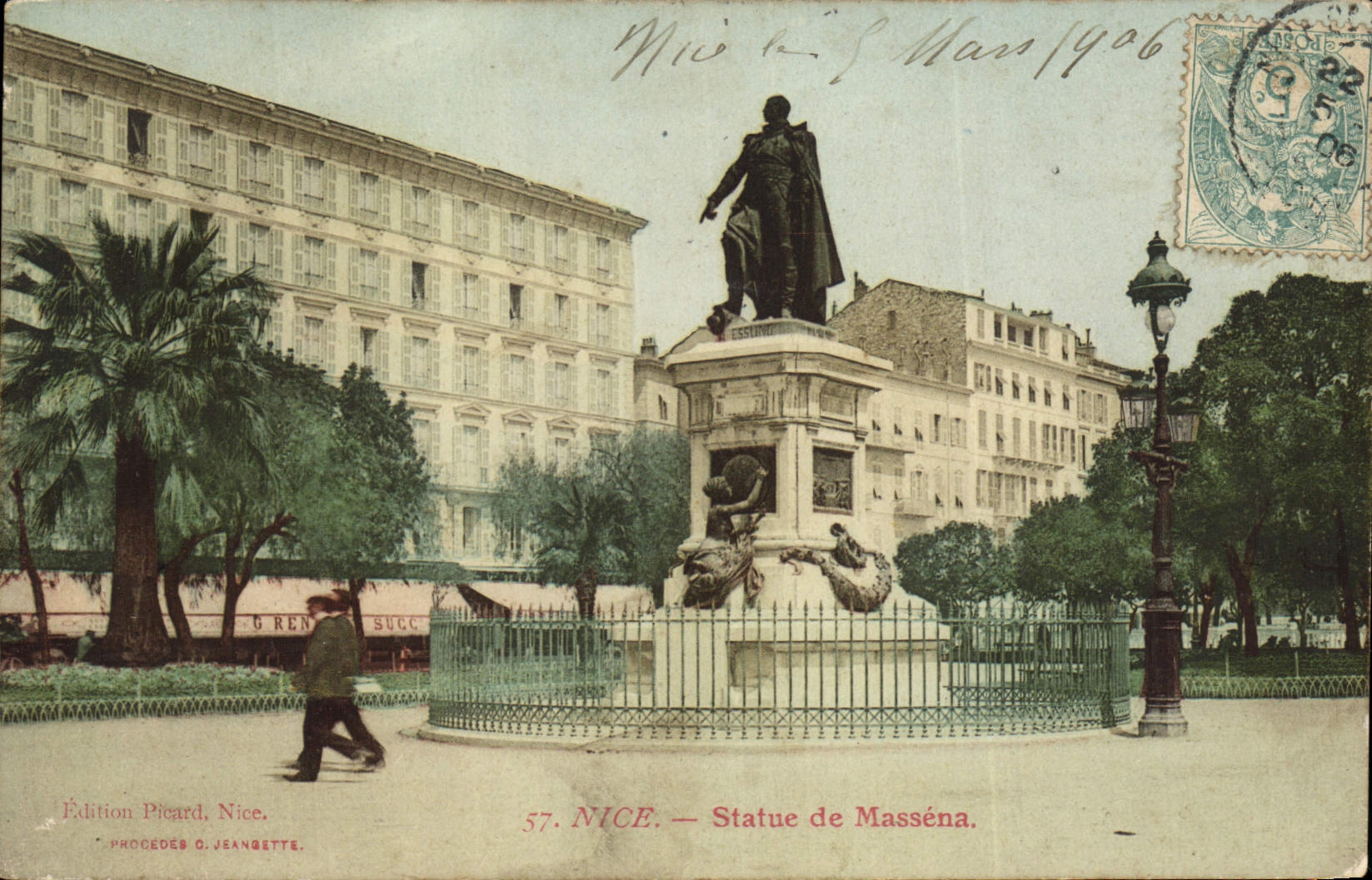 CPA Nice Statue de Massena