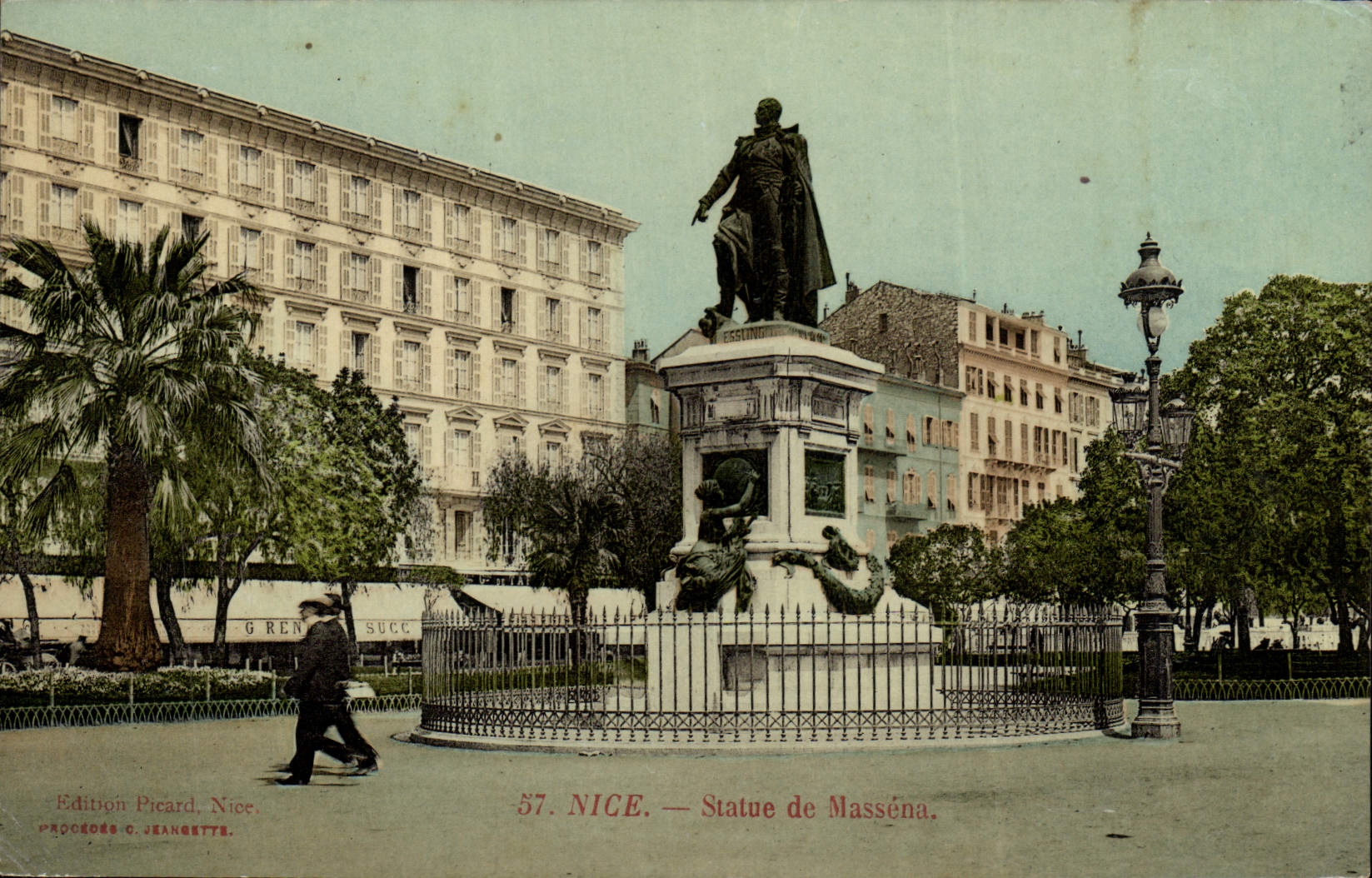 CPA Nice Statue de Massena