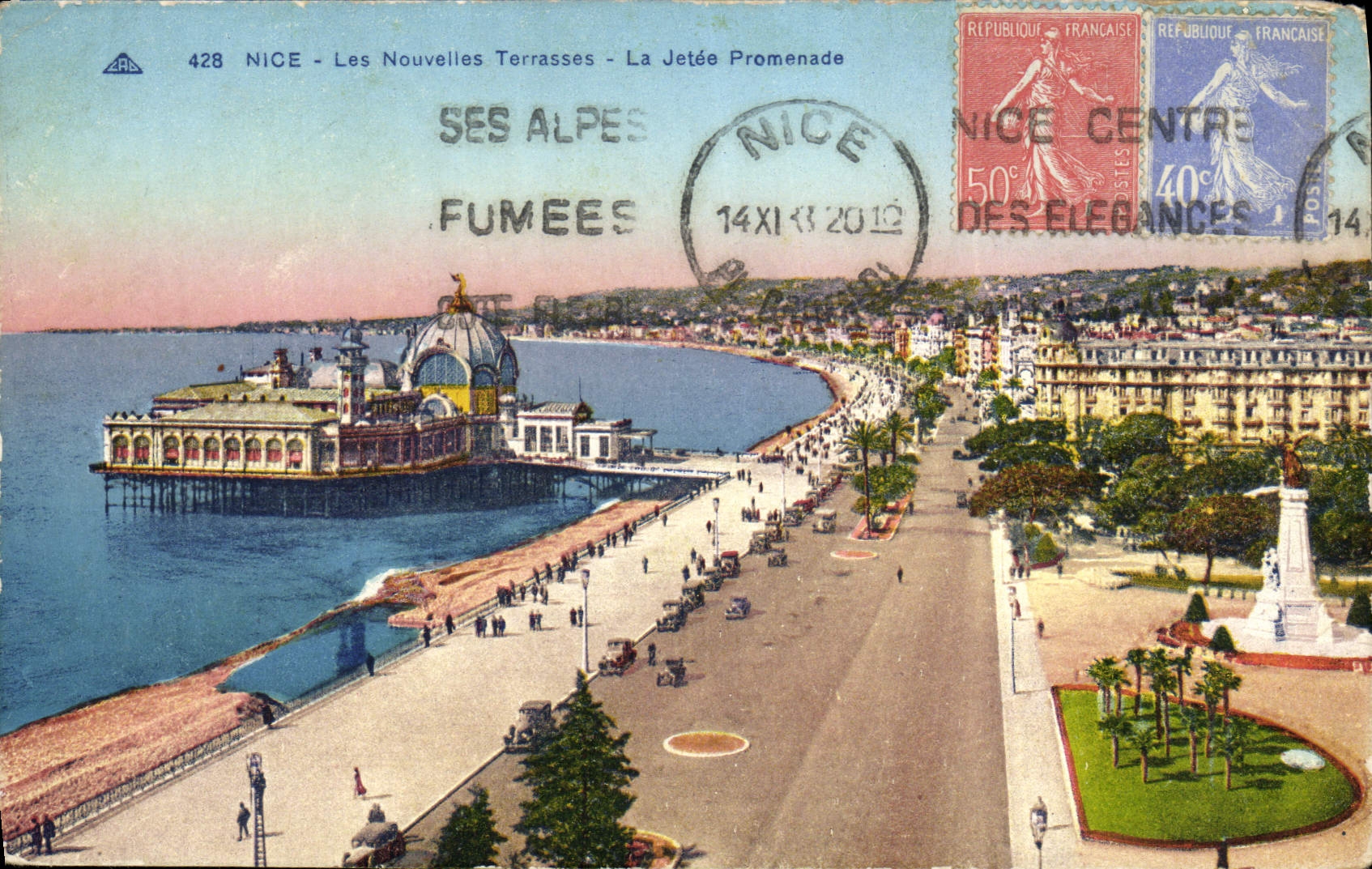 Terrazas de la POSTAL de la VENDIMIA Niza nuevas la caminata del embarcadero