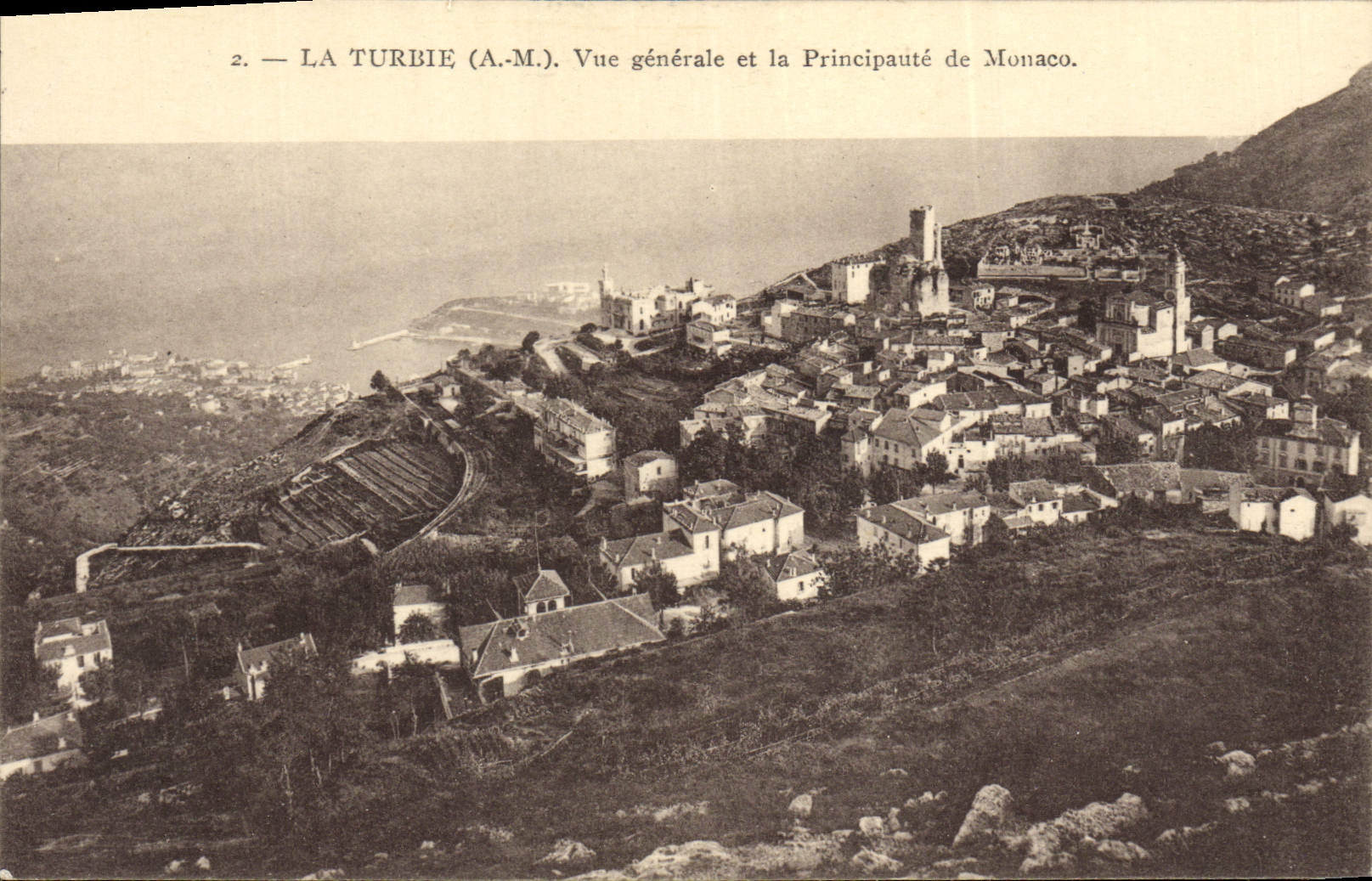 CPA La Turbie Vue Generale et la Principaute de Monaco