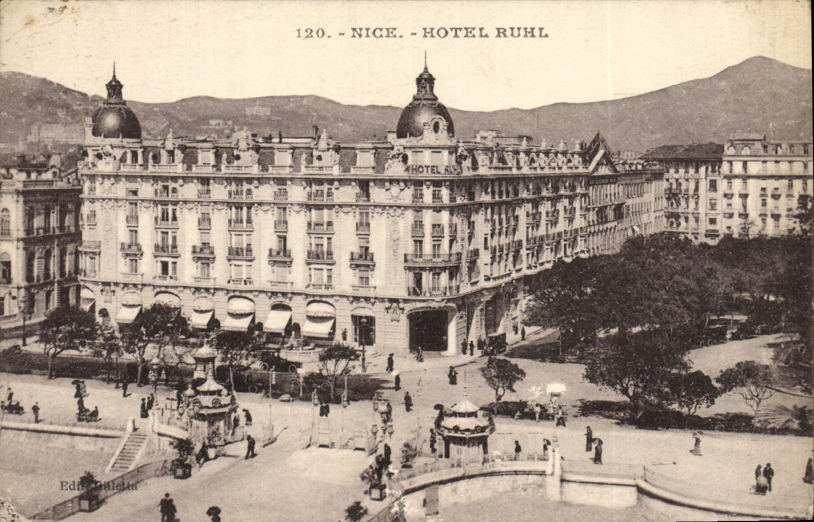 VINTAGE POSTCARD Nice Ruhl Hotel