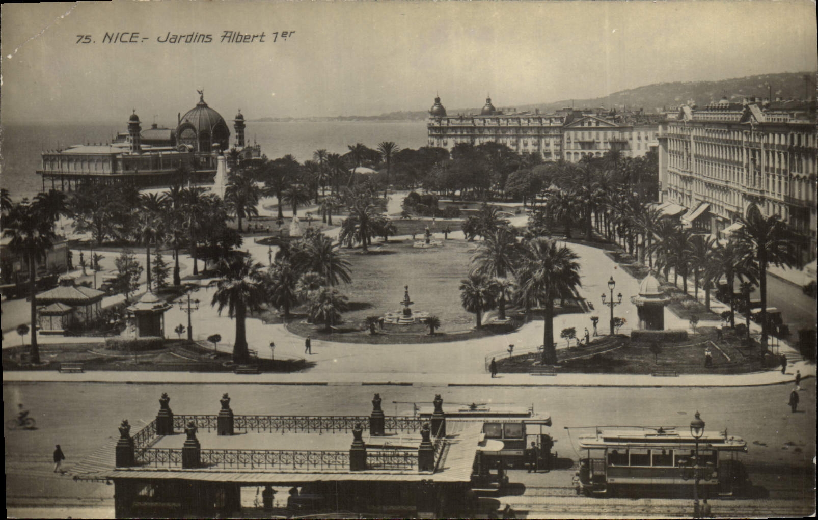 Tranvía de Albert Niza de los jardines de la POSTAL de la VENDIMIA 1ra