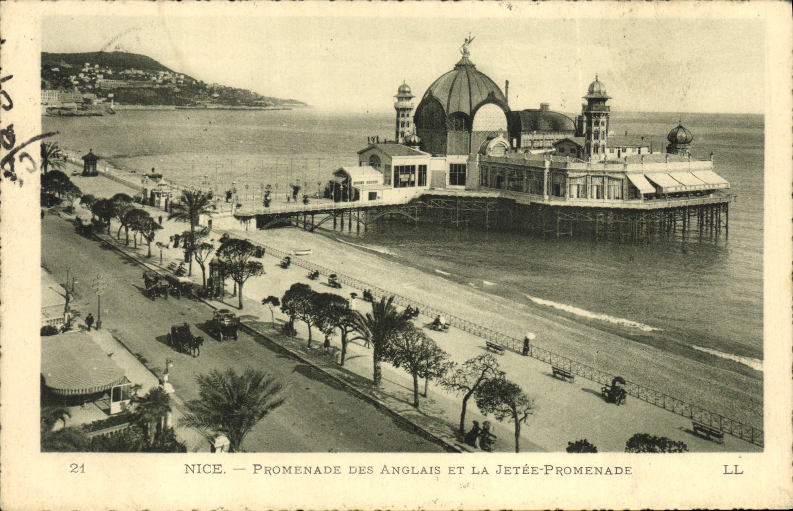 VINTAGE POSTCARD Nice Walk Of the English And the Pier Walk